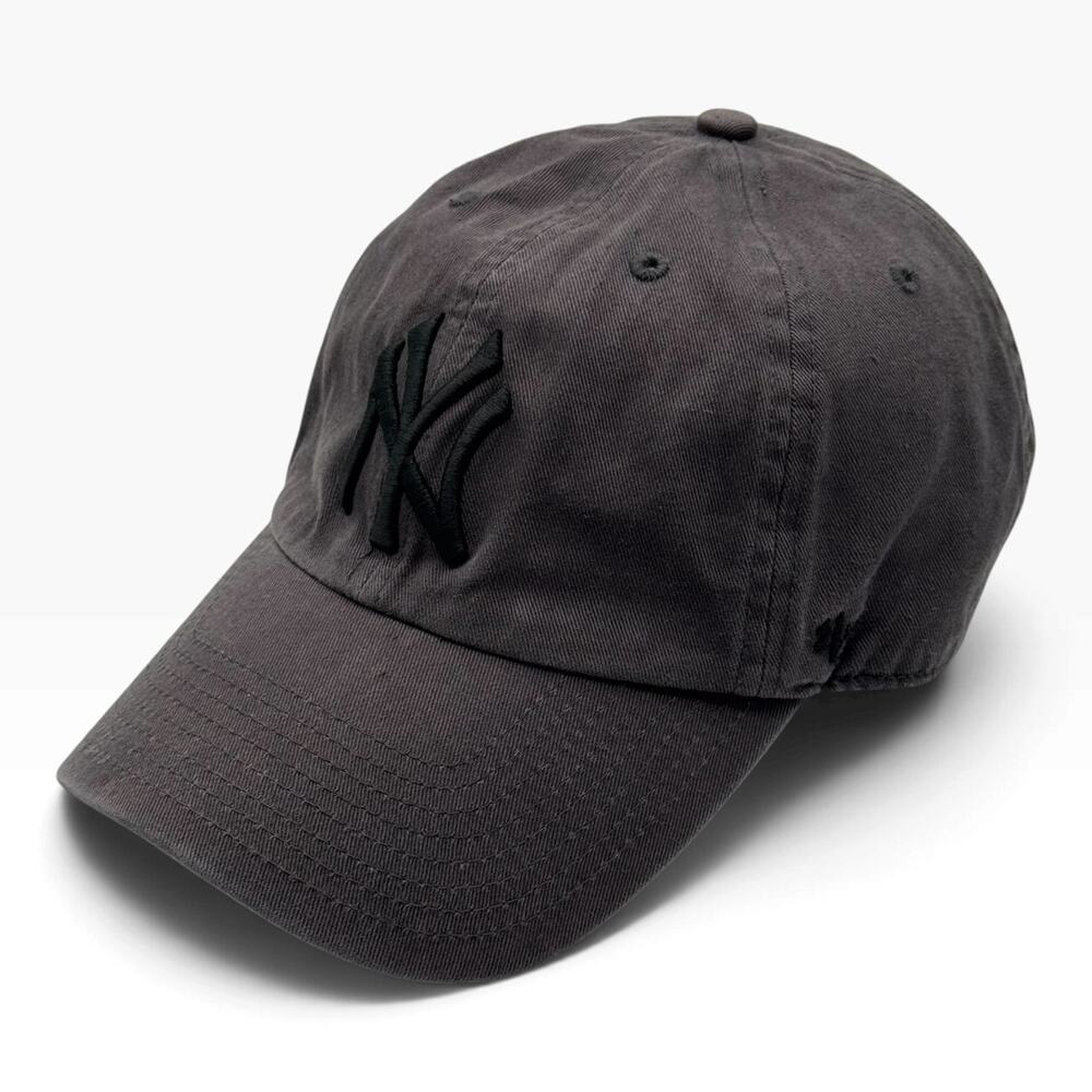 '47 Brand New York Yankees Hat Cap Gray Black Washed Adjustable Strapback MLB
